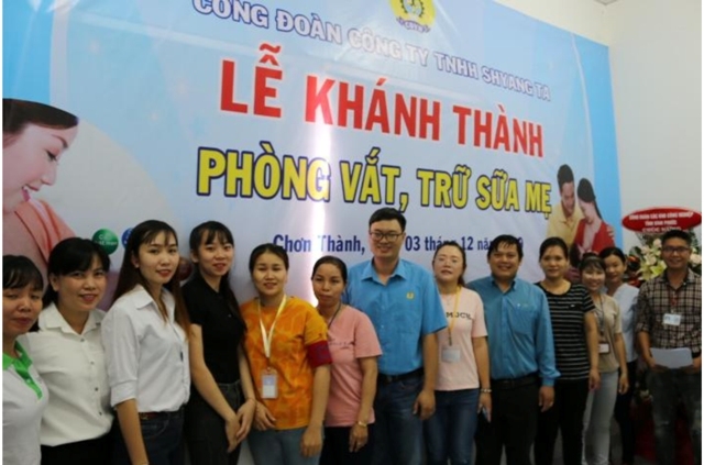 Công ty TNHH Shyang Ta khánh thành phòng vắt, trữ sữa mẹ cong ty tnhh shyang ta khanh thanh phong vat tru sua me