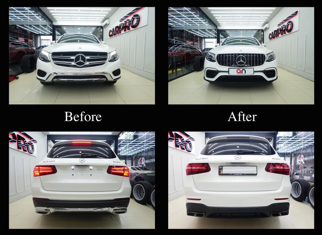 ung hoang phuc manh tay do mercedes benz glc 250 len body kit glc 63