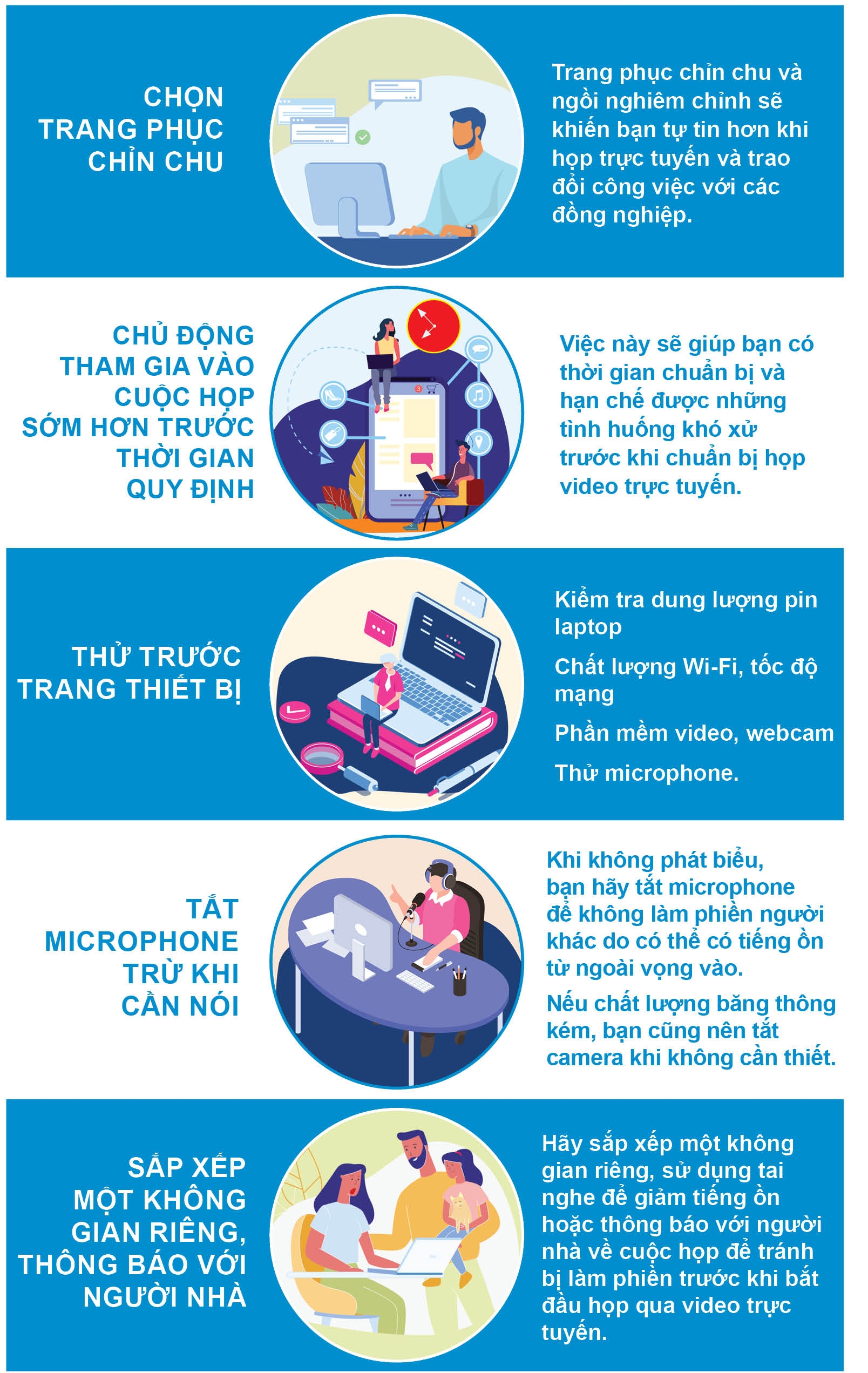 lam sao de tranh rac roi khi hop qua video