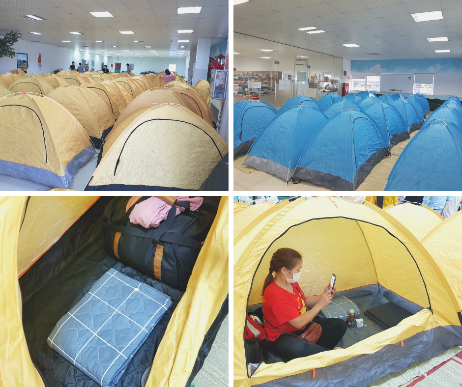 Dựng phòng tắm di động, tặng 100.000 đồng/ngày cho công nhân yên tâm làm việc Dựng phòng tắm di động, tặng 100.000 đồng/ngày cho công nhân yên tâm làm việc