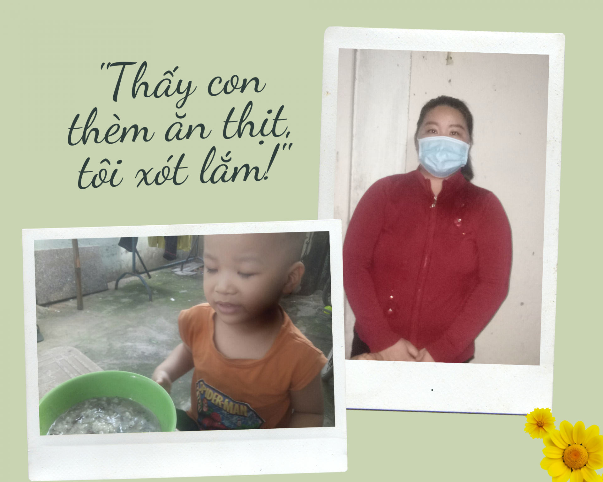 Nữ công nhân làm mẹ đơn thân nghẹn ngào: “Thấy con thèm ăn thịt, tôi xót lắm!” Nữ công nhân làm mẹ đơn thân nghẹn ngào: “Thấy con thèm ăn thịt, tôi xót lắm!”