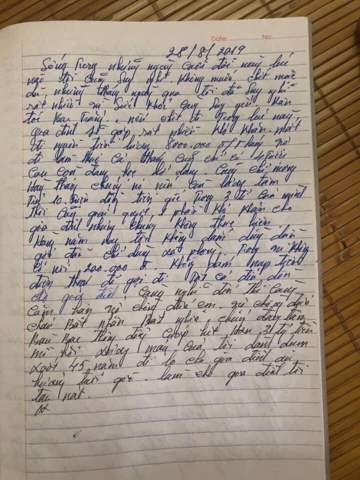 Thảm án cả nhà em gái ở Thái Nguyên: Đằng sau bức tâm thư cùng quẫn của nghi can tham an ca nha em gai o thai nguyen dang sau buc tam thu cung quan cua nghi can