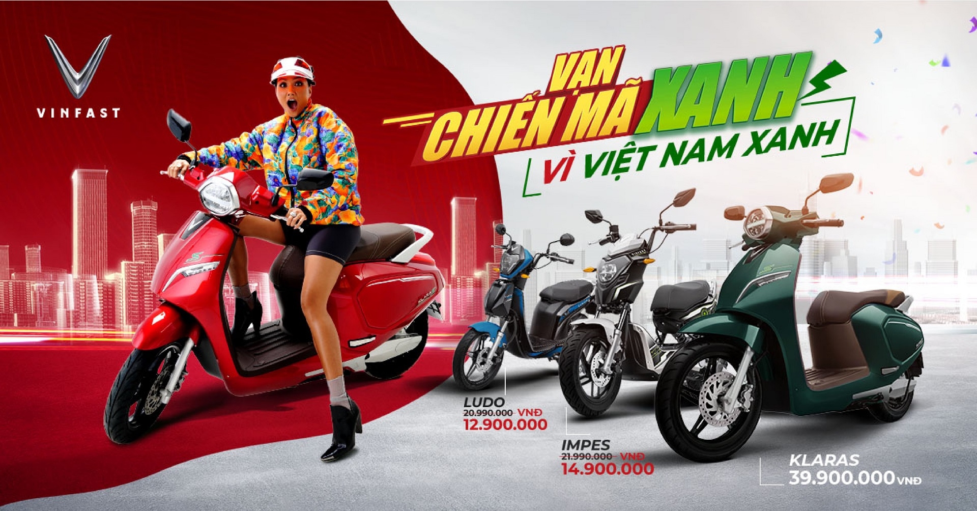 Vinfast ra mắt Klara S, giảm giá mạnh cho Ludo và Impes