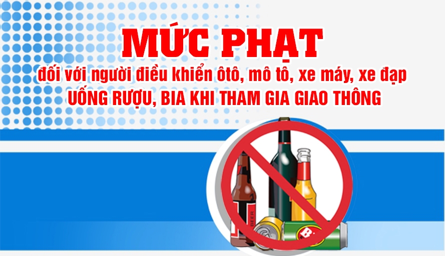 Mức phạt khi uống rượu, bia điều khiển xe tham gia giao thông là bao nhiêu?