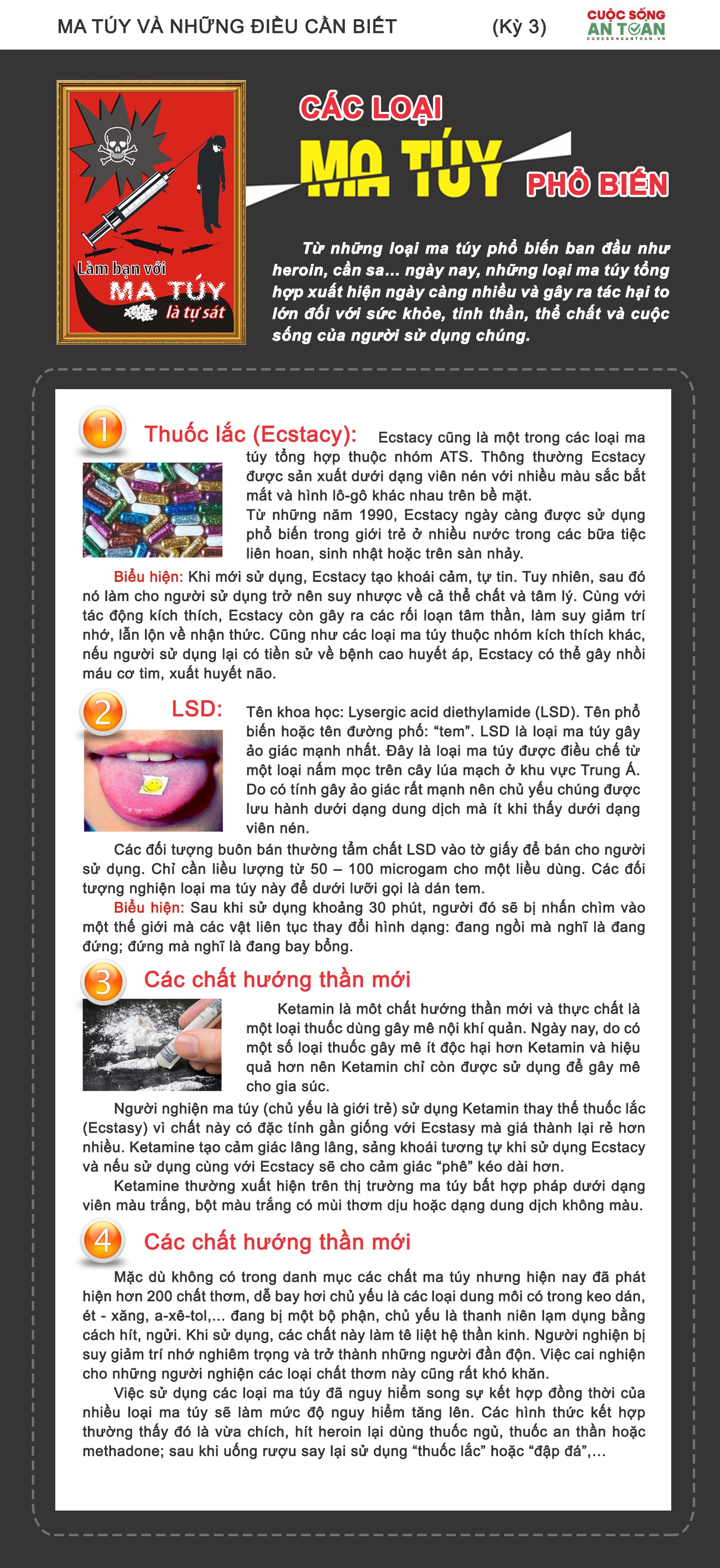 Kỳ 2 : Các loại ma túy phổ biến (phần 2)