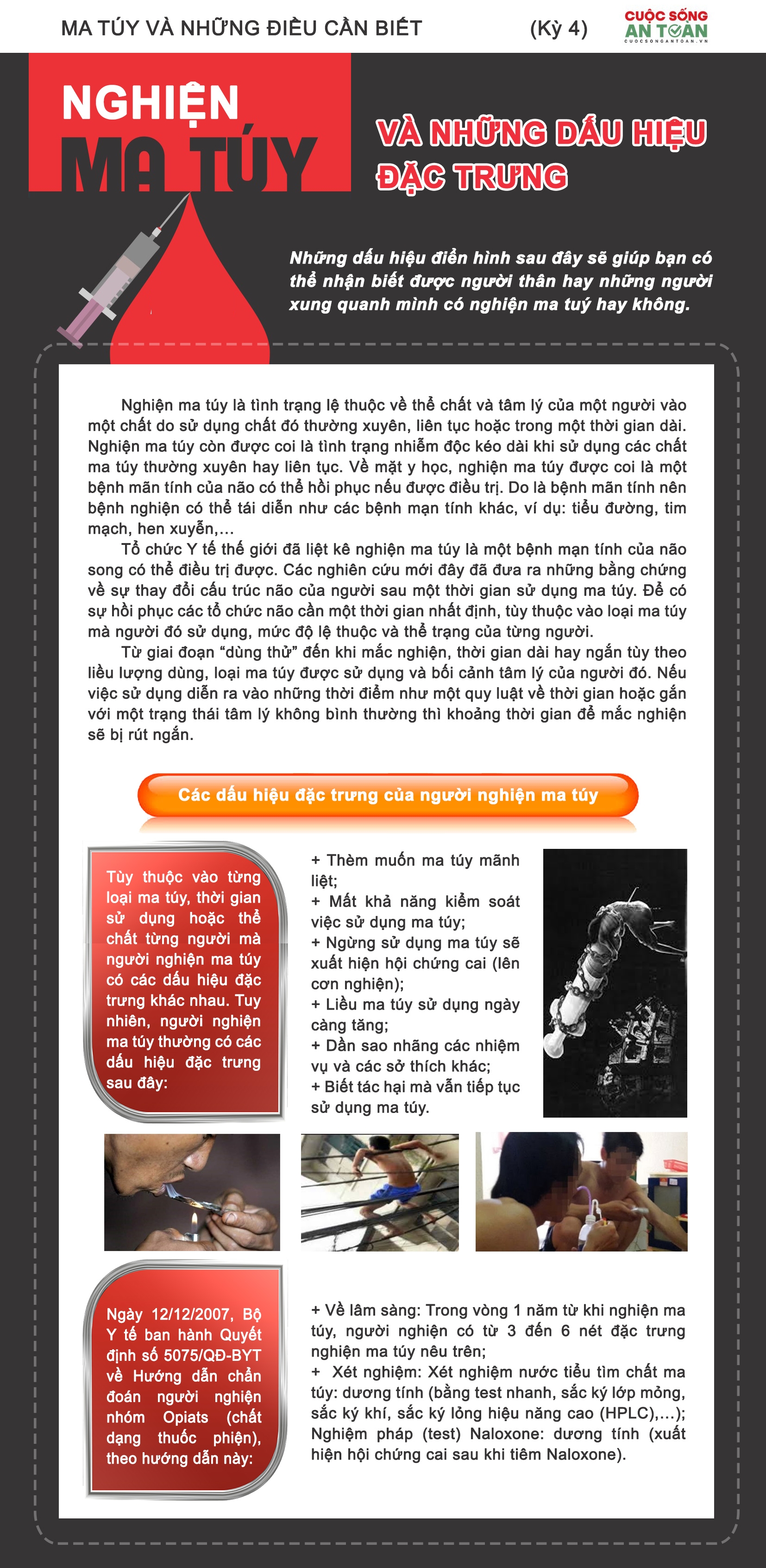 Kỳ 3:Nghiện ma túy và những dấu hiệu đặc trưng