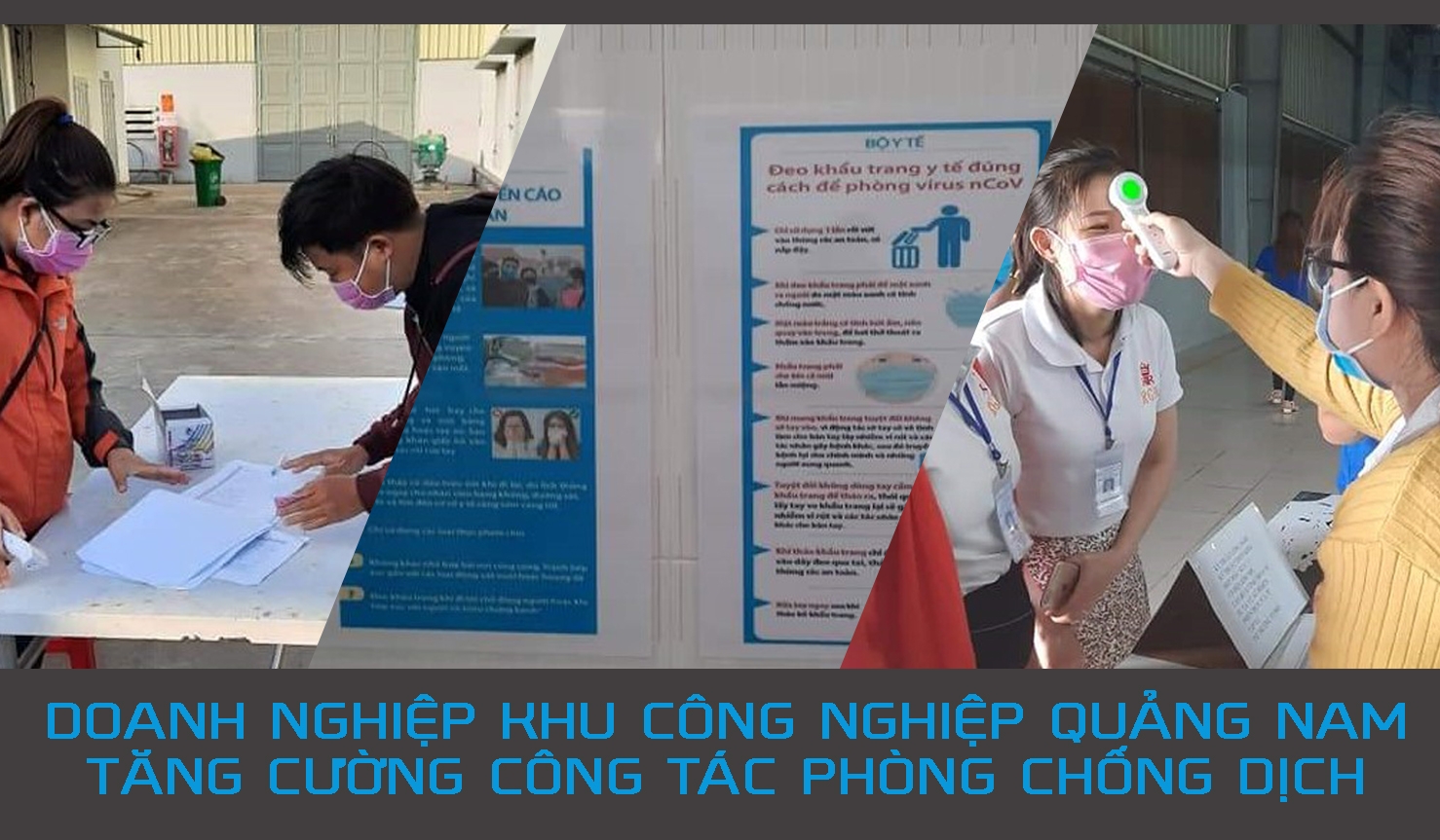Doanh nghiệp khu công nghiệp Quảng Nam tăng cường công tác phòng chống dịch.