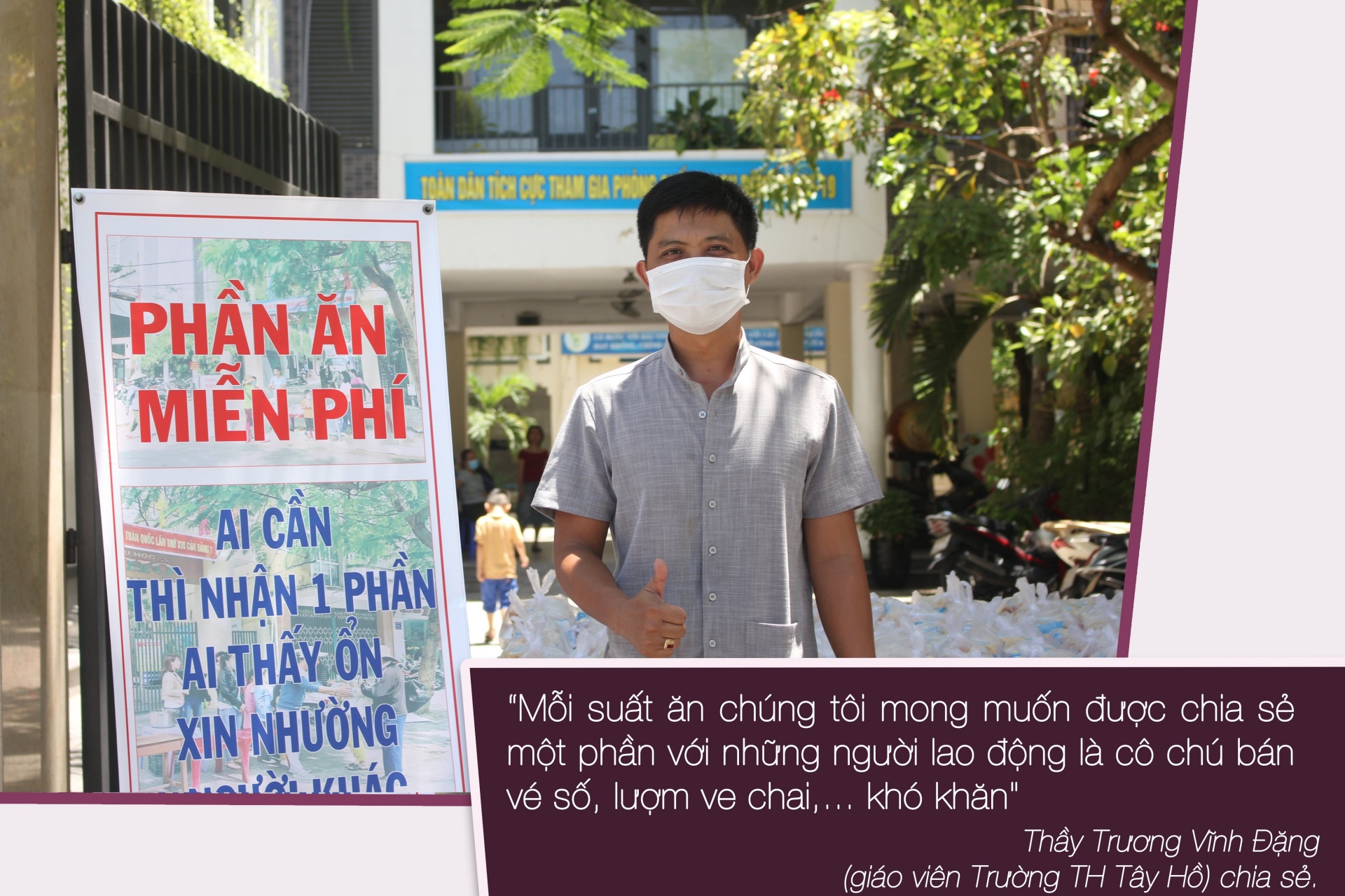 “Ai khó khăn xin nhận một phần” “Ai khó khăn xin nhận một phần”