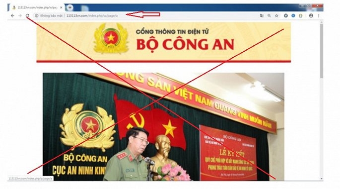 Phát hiện hàng loạt trang mạng giả mạo lực lượng công an thu thập thông tin