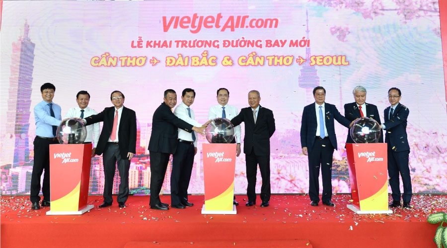 Vietjet khai trương hai đường bay mới kết nối Cần Thơ với Seoul, Đài Bắc vietjet khai truong hai duong bay moi ket noi can tho voi seoul dai bac