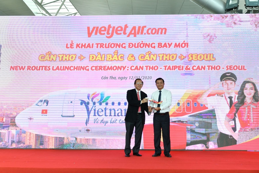 Vietjet khai trương hai đường bay mới kết nối Cần Thơ với Seoul, Đài Bắc vietjet khai truong hai duong bay moi ket noi can tho voi seoul dai bac