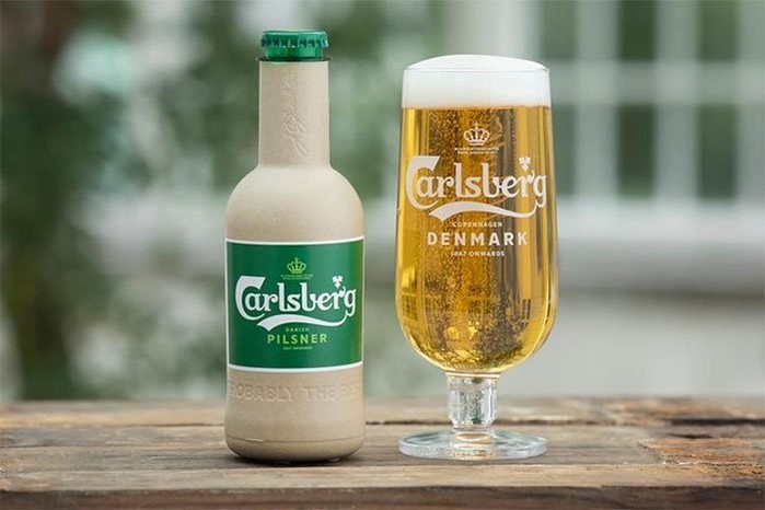 Hãng bia Carlsberg Chế tạo thành công vỏ chai bia bằng giấy hang bia carlsberg che tao thanh cong vo chai bia bang giay