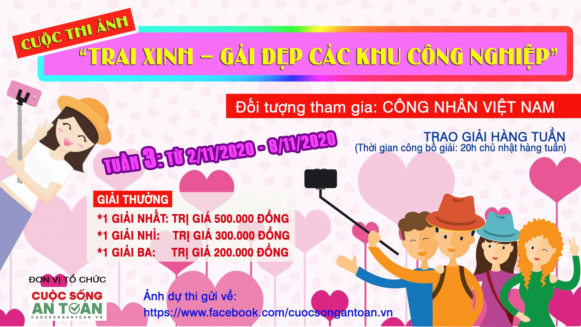 Cập nhật thí sinh gửi ảnh dự thi “Trai xinh - Gái đẹp các khu công nghiệp” ngày 2/11