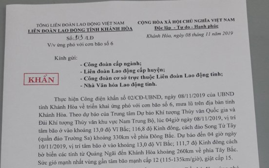Bão số 6 Nakri: Công đoàn 4 tỉnh miền Trung đã sẵn sàng chống bão bao so 6 nakri cong doan 4 tinh mien trung da san sang chong bao