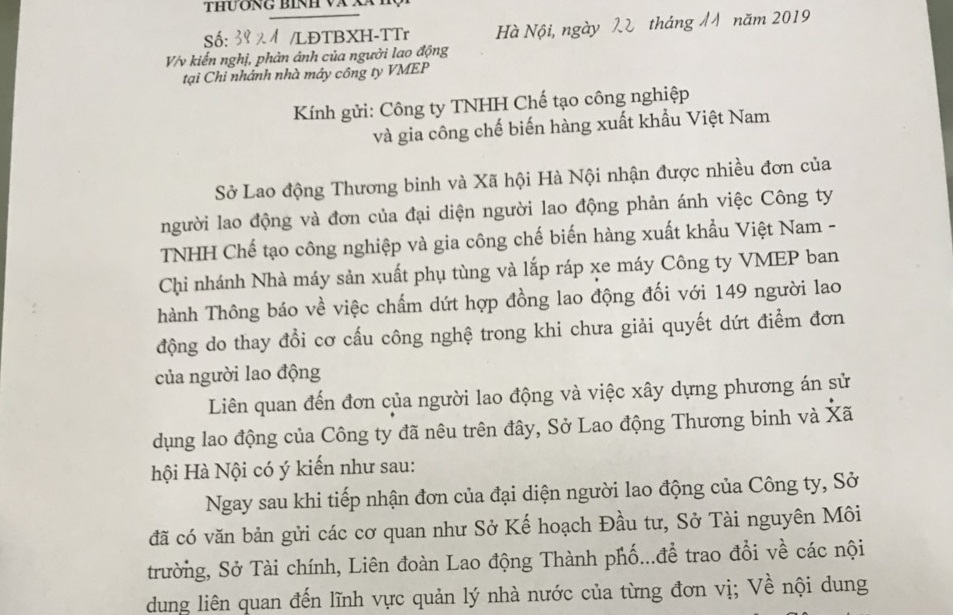 so de nghi dung quyet dinh vmep di truoc mot buoc ep cong nhan ky
