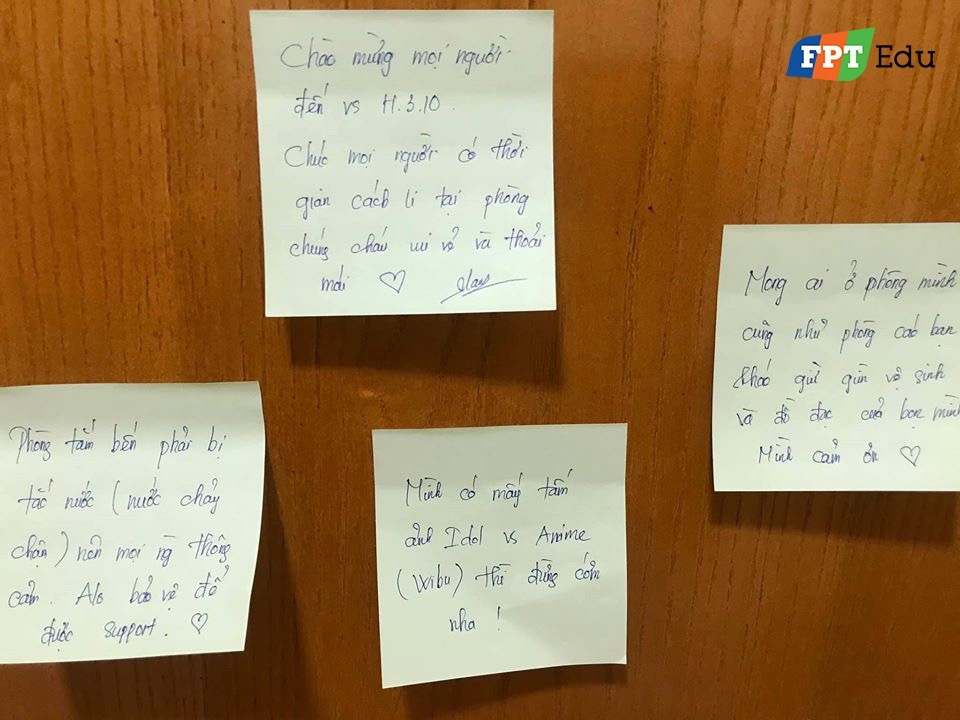 Ký túc xá thành khu cách ly và những lời nhắn gửi yêu thương của sinh viên Đại học FPT ky tuc xa thanh khu cach ly va nhung loi nhan gui yeu thuong cua sinh vien dai hoc fpt