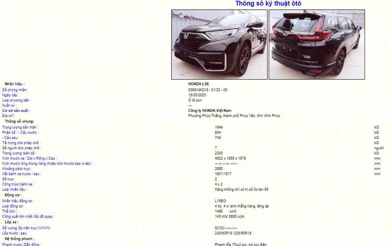 lo dien hinh anh honda cr v 2020 lap rap trong nuoc