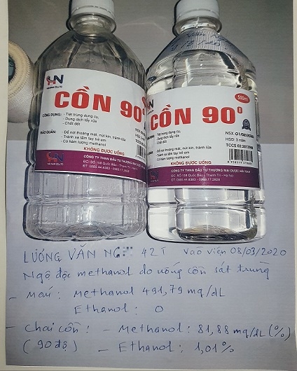 1 nguoi tu vong 2 nguoi nhap vien do uong methanol