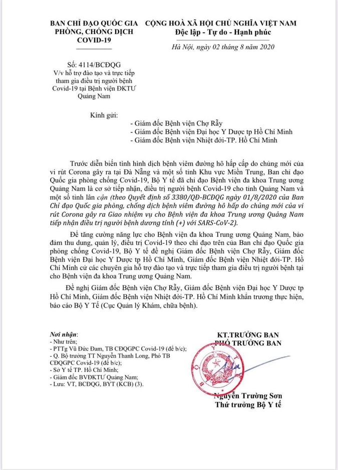 Huế, Quảng Nam được Bộ Y tế chi viện chuyên gia điều trị, xét nghiệm Covid-19 hue quang nam duoc bo y te chi vien chuyen gia dieu tri xet nghiem covid 19