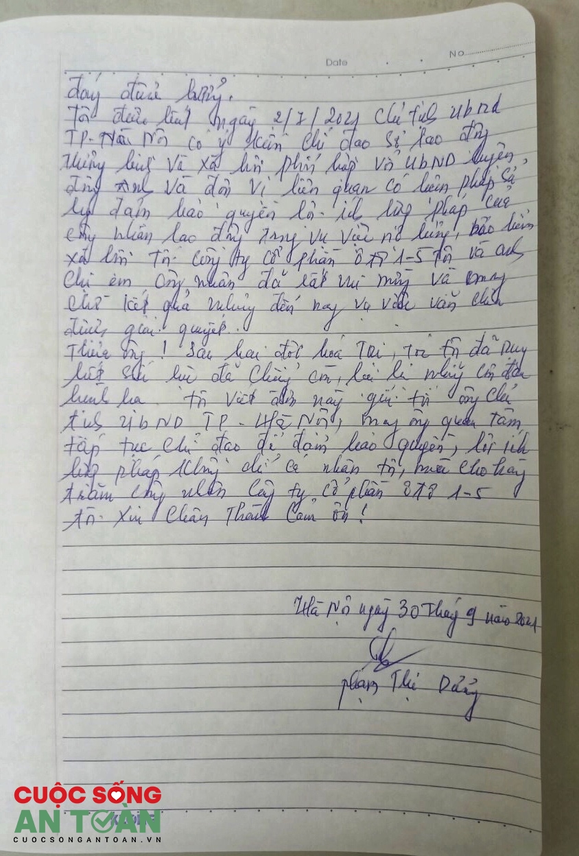 Thư ngỏ của nữ công nhân mắc bệnh hiểm nghèo gửi Chủ tịch UBND TP Hà Nội Thư ngỏ của nữ công nhân mắc bệnh hiểm nghèo gửi Chủ tịch UBND TP Hà Nội