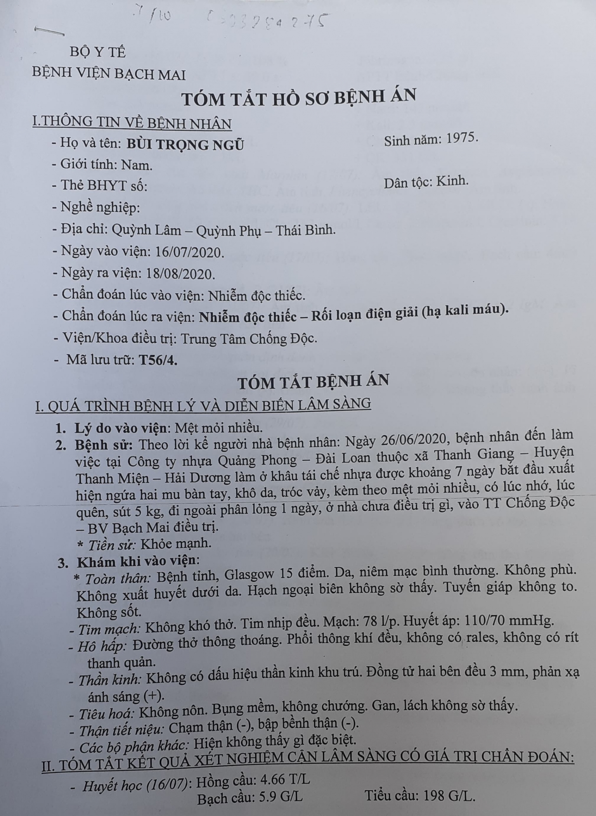 Vụ nhiễm độc thiếc ở Hải Dương: “Khẳng định chắc chắn nguồn nhiễm độc tại nhà máy”