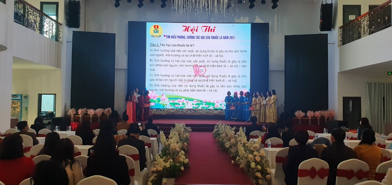 LĐLĐ tỉnh Lai Châu tổ chức Hội thi tìm hiểu phòng, chống tác hại thuốc lá LĐLĐ tỉnh Lai Châu tổ chức Hội thi tìm hiểu phòng, chống tác hại thuốc lá