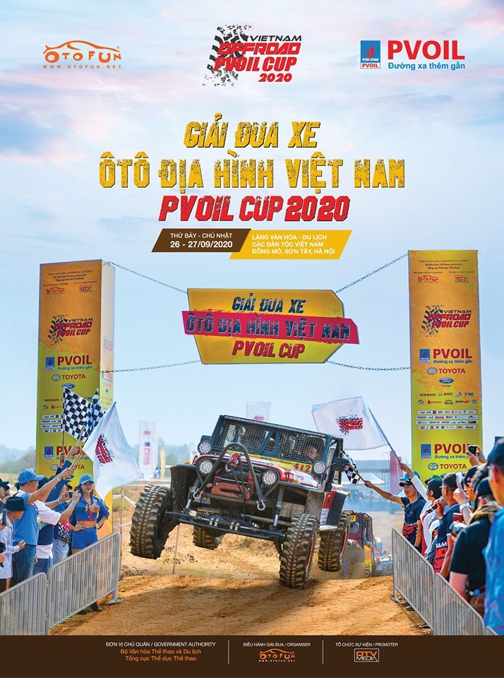 giai dua xe oto dia hinh viet nam pvoil voc 2020 se dien ra vao thang 9