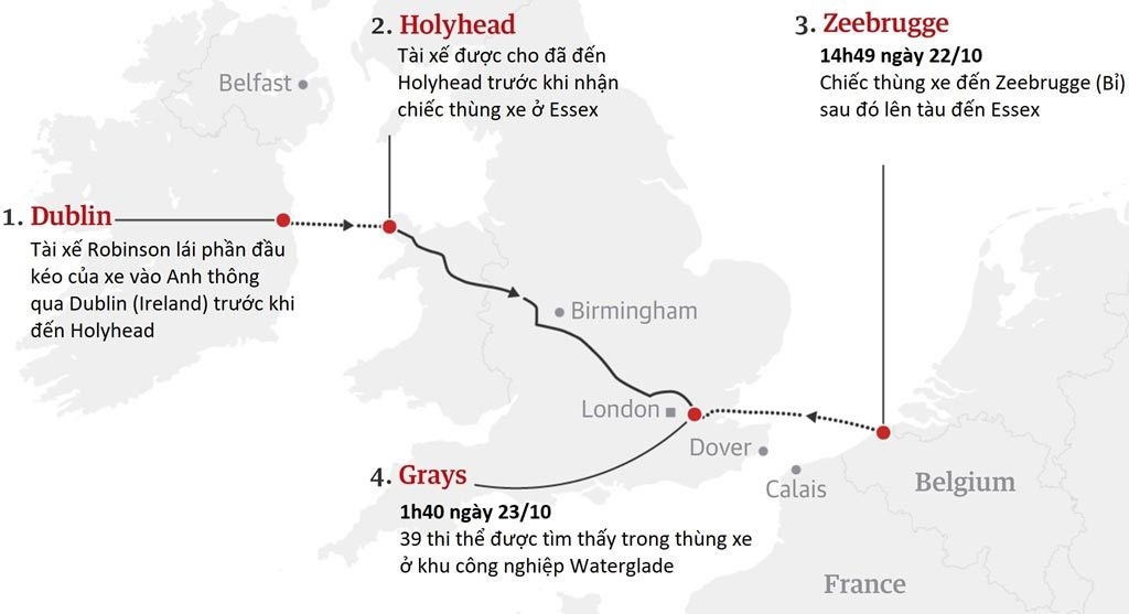 Kẻ buôn người nói vào Anh bằng xe tải là 