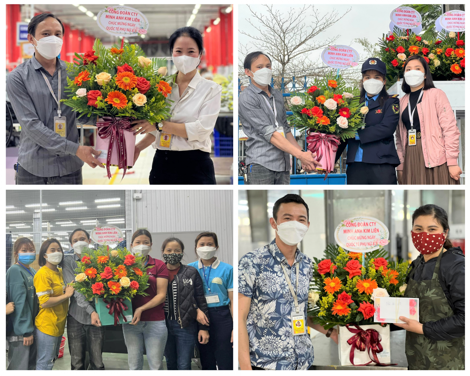 Công ty CP May Minh Anh - Kim Liên tặng hoa và quà cho gần 3.000 nữ công nhân lao động Công ty CP May Minh Anh - Kim Liên tặng hoa và quà cho gần 3.000 nữ công nhân lao động