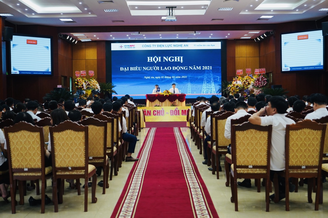 Công ty Điện lực Nghệ An tổ chức Hội nghị người lao động năm 2021 Công ty Điện lực Nghệ An tổ chức Hội nghị người lao động năm 2021