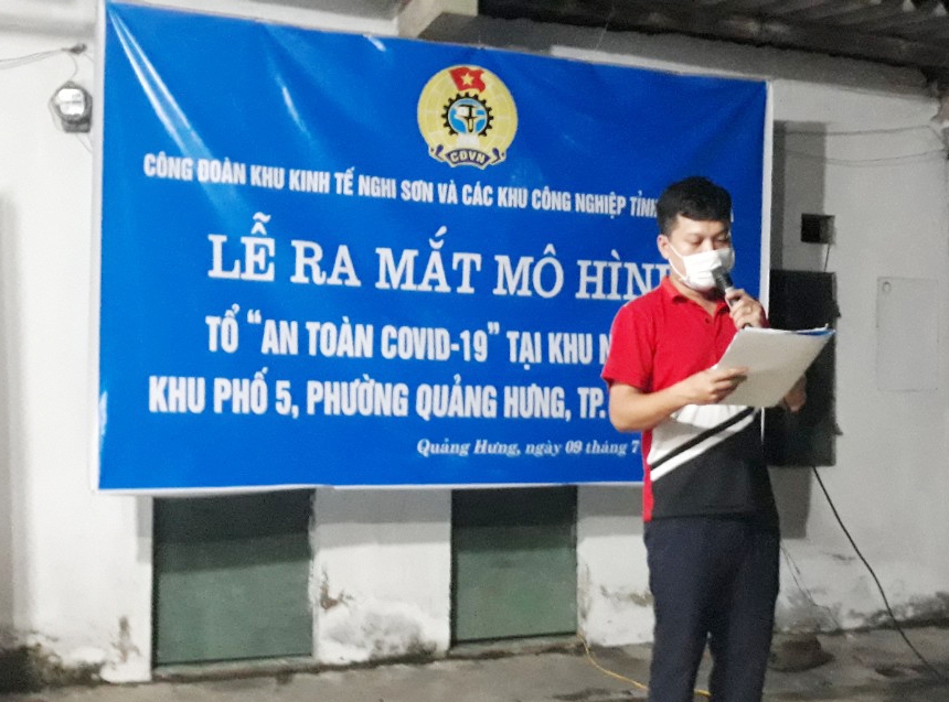 Thanh Hóa: Ra mắt Tổ An toàn Covid-19 tại khu nhà trọ