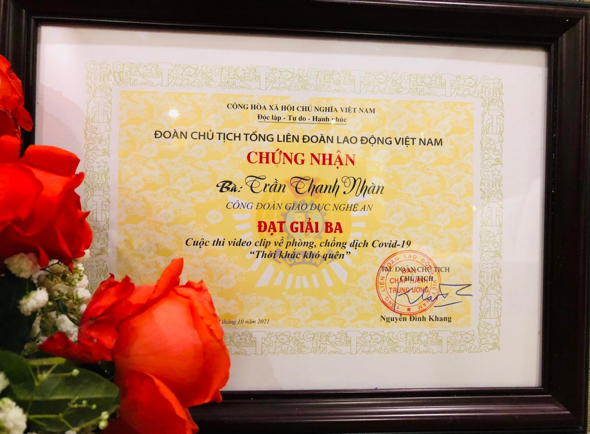 Công đoàn ngành Giáo dục Nghệ An đạt giải Ba cuộc thi "Thời khắc khó quên"