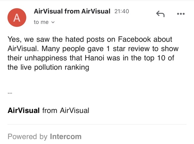 Ứng dụng đo chất lượng không khí AirVisual chặn người dùng Việt Nam ung dung do chat luong khong khi airvisual chan nguoi dung viet nam