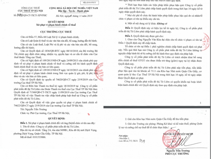 Công ty cổ phần Lideco bị xử phạt, truy thu thuế hơn 2,3 tỷ đồng cong ty co phan lideco bi xu phat truy thu thue hon 23 ty dong