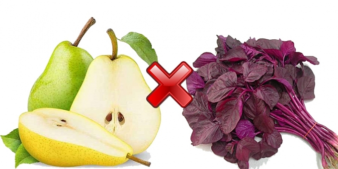 ton tho vi ket hop khong dung cach giua cac loai thuc pham