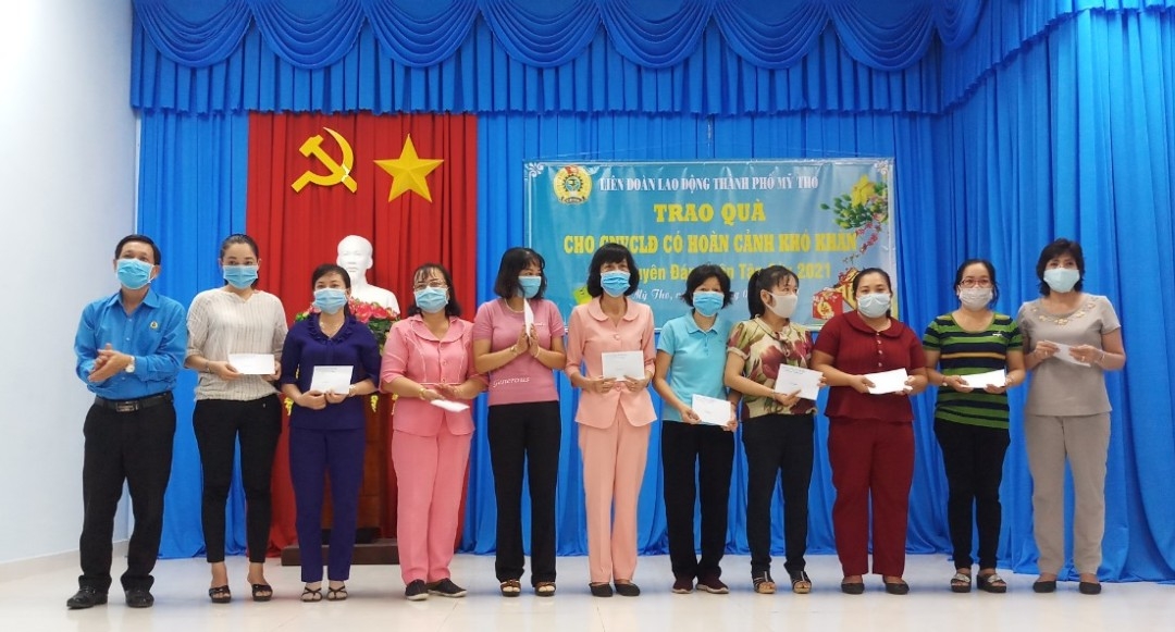 LĐLĐ TP Mỹ Tho: Chăm lo cho người lao động ăn Tết an toàn, đầy đủ, sum vầy