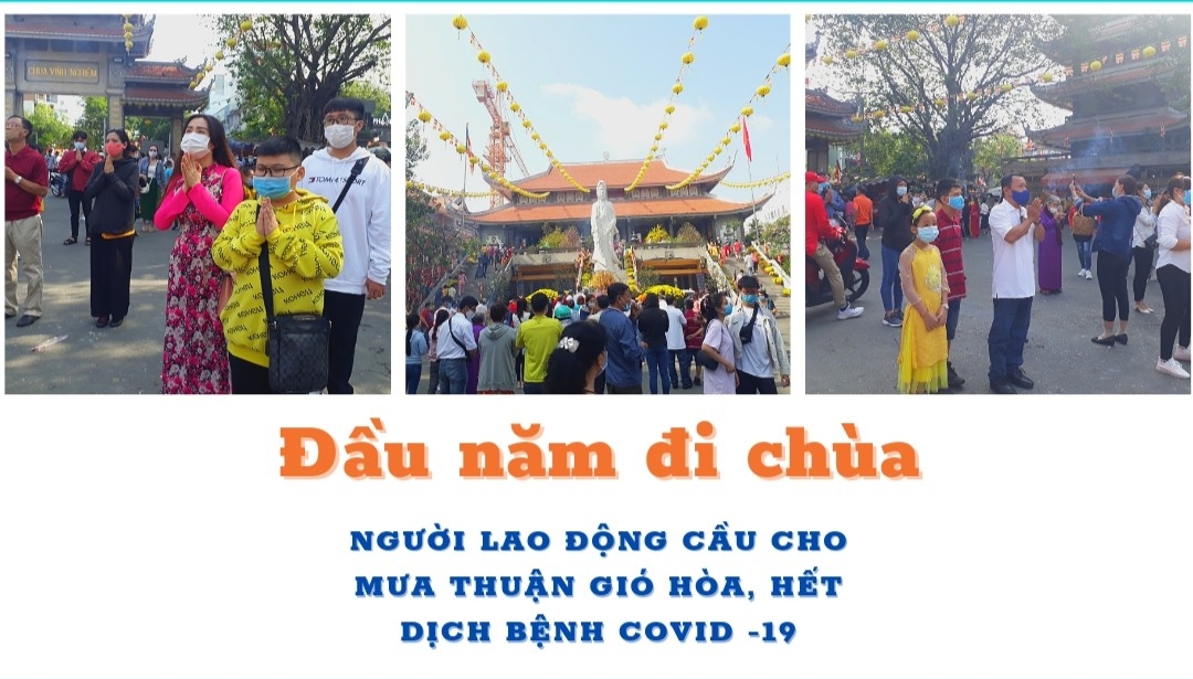 Đầu năm đi chùa, người lao động cầu cho mưa thuận gió hòa, hết dịch bệnh Covid -19 Đầu năm đi chùa, người lao động cầu cho mưa thuận gió hòa, hết dịch bệnh Covid -19