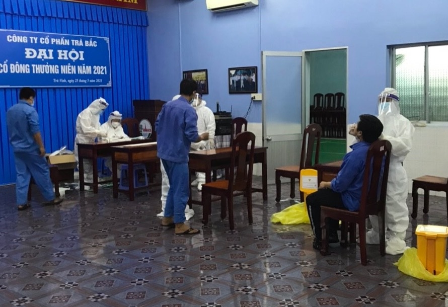 Doanh nghiệp đầu tiên ở Trà Vinh test nhanh Covid-19 cho công nhân Doanh nghiệp đầu tiên ở Trà Vinh test nhanh Covid-19 cho công nhân