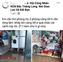 KCN Bắc Thăng Long: Công nhân ngao ngán vì mưa ngập, nước tràn vào phòng trọ