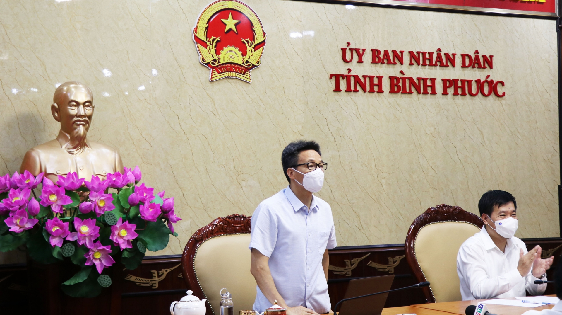 Phó Thủ tướng Vũ Đức Đam kiểm tra công tác phòng, chống dịch Covid-19 tại Bình Phước