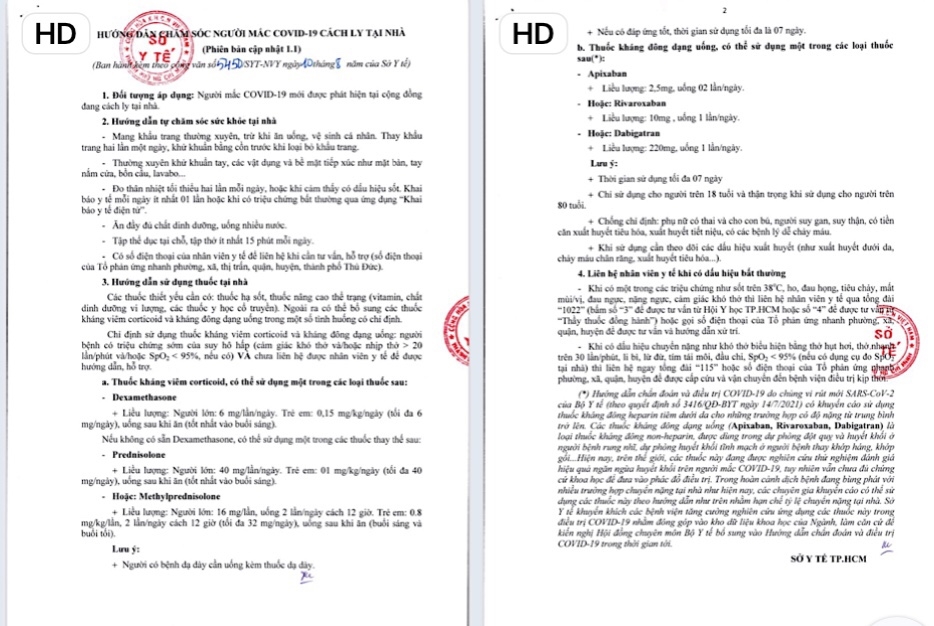 Hướng dẫn điều trị và cấp cứu cho trường hợp F0 cách ly tại nhà