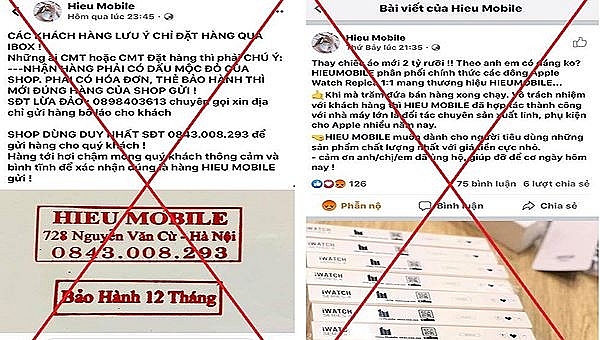 Công an cảnh báo: 'Đừng để trở thành nạn nhân của shop online Hieu mobile' cong an canh bao dung de tro thanh nan nhan cua shop online hieu mobile