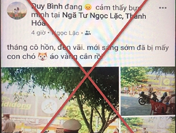 cai ket dang cho nam thanh nien xuc pham danh du nhan pham csgt tren mang xa hoi