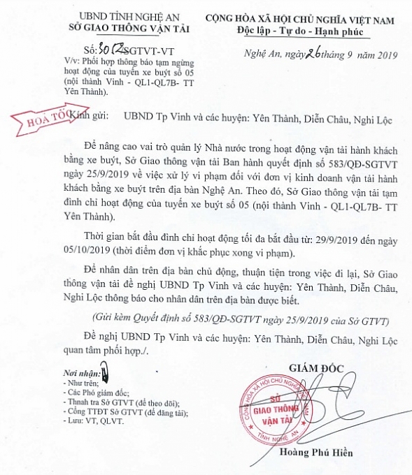 Nghệ An đình chỉ xe buýt Đông Bắc chạy tuyến Vinh – Yên Thành vì xuống cấp nghe an dinh xe buyt dong bac chay tuyen vinh yen thanh vi xuong cap