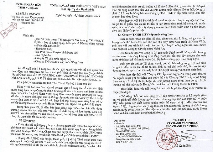 Nghệ An tăng cường quản lý hoạt động cấp nước địa bàn Thành phố Vinh nghe an tang cuong quan ly hoat dong cap nuoc dia ban thanh pho vinh