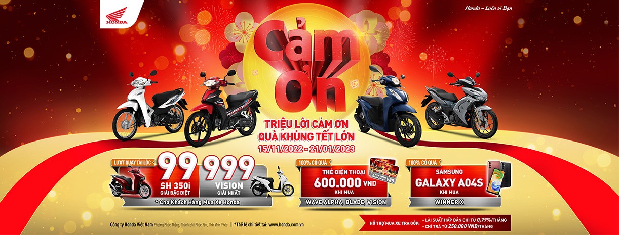Honda tung chương trình tri ân khách hàng mùa Tết Honda tung chương trình tri ân khách hàng mùa Tết