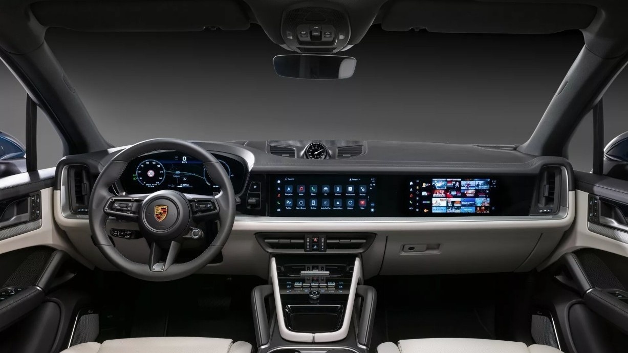 Porsche tung ảnh nội thất Cayenne 2024 với vị trí cần số lạ mặt