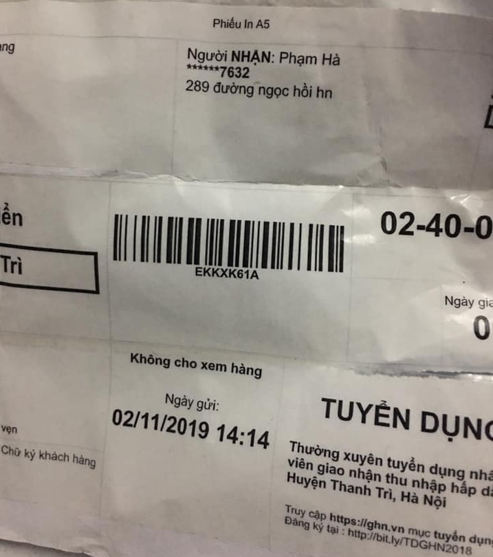 Giao hàng trực tuyến: Rủi ro bất an với người tiêu dùng