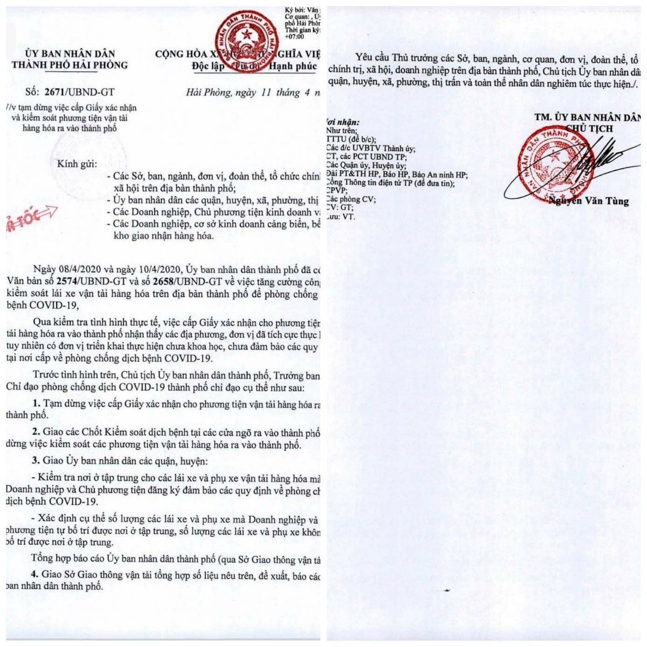 lanh dao hai phong giai cuu phong vien tai chot kiem dich covid 19