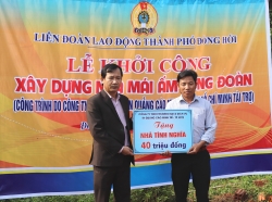 to chuc khanh thanh va trao tien ho tro xay nha mai am cong doancho cnld